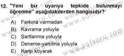 Bireyler Arası İletişim Dersi 2015 - 2016 Yılı (Final) Dönem Sonu Sınav Soruları 12. Soru