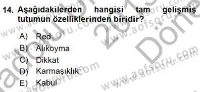 Bireyler Arası İletişim Dersi 2015 - 2016 Yılı (Final) Dönem Sonu Sınav Soruları 14. Soru