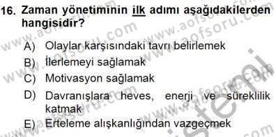 Bireyler Arası İletişim Dersi 2015 - 2016 Yılı (Final) Dönem Sonu Sınav Soruları 16. Soru