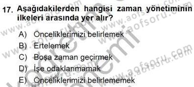 Bireyler Arası İletişim Dersi 2015 - 2016 Yılı (Final) Dönem Sonu Sınav Soruları 17. Soru