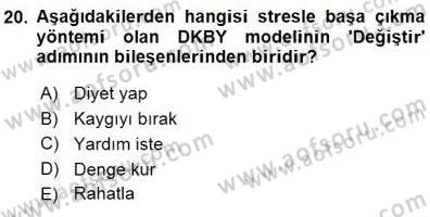 Bireyler Arası İletişim Dersi 2015 - 2016 Yılı (Final) Dönem Sonu Sınav Soruları 20. Soru