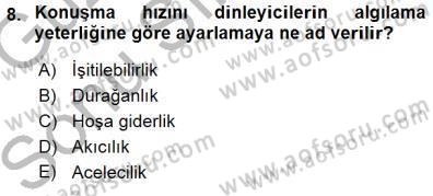 Bireyler Arası İletişim Dersi 2015 - 2016 Yılı (Final) Dönem Sonu Sınav Soruları 8. Soru