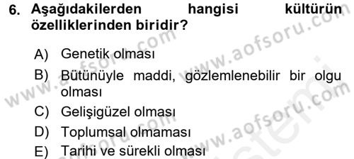 Bireyler Arası İletişim Dersi 2016 - 2017 Yılı (Final) Dönem Sonu Sınav Soruları 6. Soru