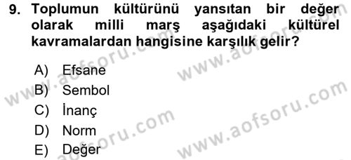 Bireyler Arası İletişim Dersi 2017 - 2018 Yılı 3 Ders Sınav Soruları 9. Soru