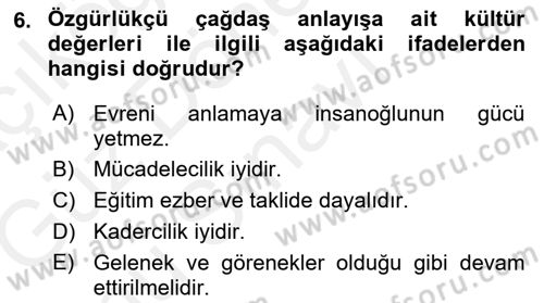 Bireyler Arası İletişim Dersi 2018 - 2019 Yılı (Final) Dönem Sonu Sınav Soruları 6. Soru