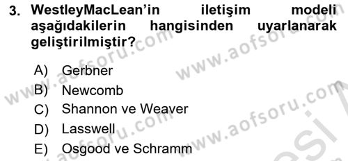 Bireyler Arası İletişim Dersi 2021 - 2022 Yılı (Vize) Ara Sınav Soruları 3. Soru