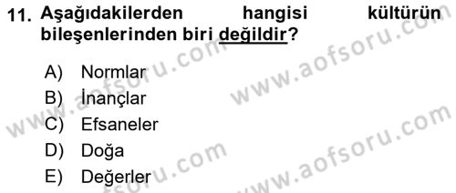 Bireyler Arası İletişim Dersi 2021 - 2022 Yılı Yaz Okulu Sınav Soruları 11. Soru