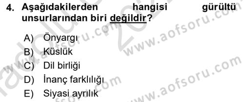Bireyler Arası İletişim Dersi Ara Sınavı Deneme Sınav Soruları 4. Soru