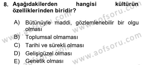Bireyler Arası İletişim Dersi 2022 - 2023 Yılı (Final) Dönem Sonu Sınav Soruları 8. Soru