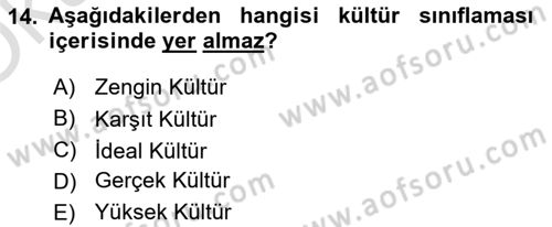 Bireyler Arası İletişim Dersi 2022 - 2023 Yılı Yaz Okulu Sınav Soruları 14. Soru