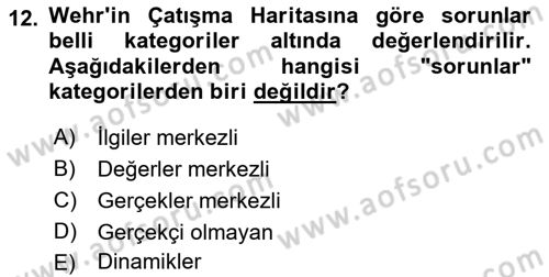 Bireyler Arası İletişim Dersi 2023 - 2024 Yılı (Final) Dönem Sonu Sınav Soruları 12. Soru
