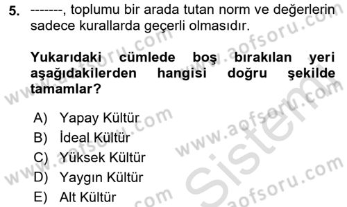 Bireyler Arası İletişim Dersi 2023 - 2024 Yılı (Final) Dönem Sonu Sınav Soruları 5. Soru
