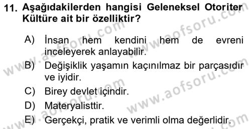 Bireyler Arası İletişim Dersi 2023 - 2024 Yılı Yaz Okulu Sınav Soruları 11. Soru