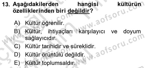 Bireyler Arası İletişim Dersi 2023 - 2024 Yılı Yaz Okulu Sınav Soruları 13. Soru