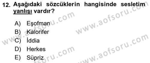Bireyler Arası İletişim Dersi 2024 - 2025 Yılı (Vize) Ara Sınav Soruları 12. Soru