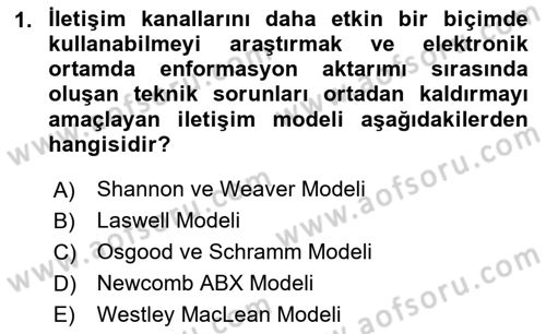 Bireyler Arası İletişim Dersi 2024 - 2025 Yılı (Final) Dönem Sonu Sınav Soruları 1. Soru