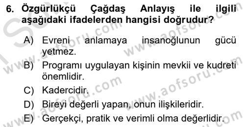 Bireyler Arası İletişim Dersi 2024 - 2025 Yılı (Final) Dönem Sonu Sınav Soruları 6. Soru