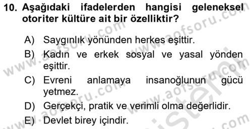 Bireyler Arası İletişim Dersi 2024 - 2025 Yılı Yaz Okulu Sınav Soruları 10. Soru