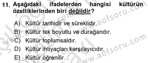 Bireyler Arası İletişim Dersi 2024 - 2025 Yılı Yaz Okulu Sınav Soruları 11. Soru