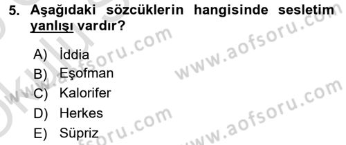 Bireyler Arası İletişim Dersi 2024 - 2025 Yılı Yaz Okulu Sınav Soruları 5. Soru
