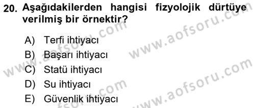 Bireyler Arası İletişim Dersi 2025 - 2026 Yılı (Vize) Ara Sınav Soruları 20. Soru