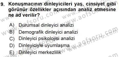 Bireylerarası İletişim Dersi 2015 - 2016 Yılı (Final) Dönem Sonu Sınavı 9. Soru