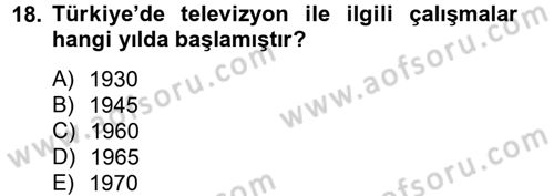 Yeni İletişim Teknolojileri Dersi 2012 - 2013 Yılı (Vize) Ara Sınav Soruları 18. Soru