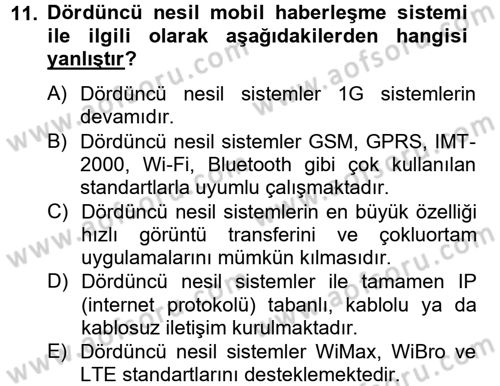 Yeni İletişim Teknolojileri Dersi 2012 - 2013 Yılı (Final) Dönem Sonu Sınav Soruları 11. Soru