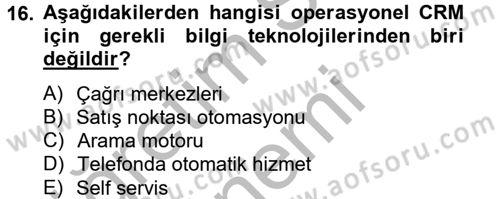 Yeni İletişim Teknolojileri Dersi 2012 - 2013 Yılı (Final) Dönem Sonu Sınav Soruları 16. Soru