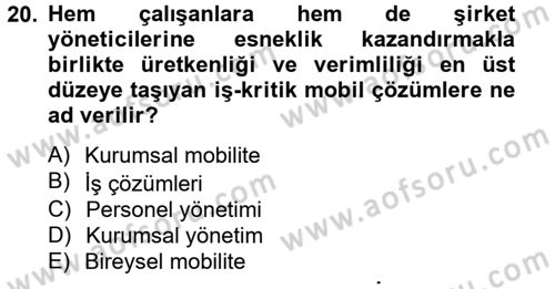 Yeni İletişim Teknolojileri Dersi 2012 - 2013 Yılı (Final) Dönem Sonu Sınav Soruları 20. Soru