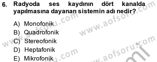 Yeni İletişim Teknolojileri Dersi 2013 - 2014 Yılı (Vize) Ara Sınav Soruları 6. Soru