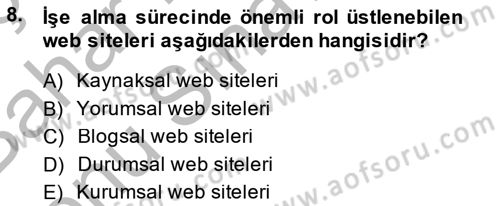Yeni İletişim Teknolojileri Dersi 2013 - 2014 Yılı (Final) Dönem Sonu Sınav Soruları 8. Soru