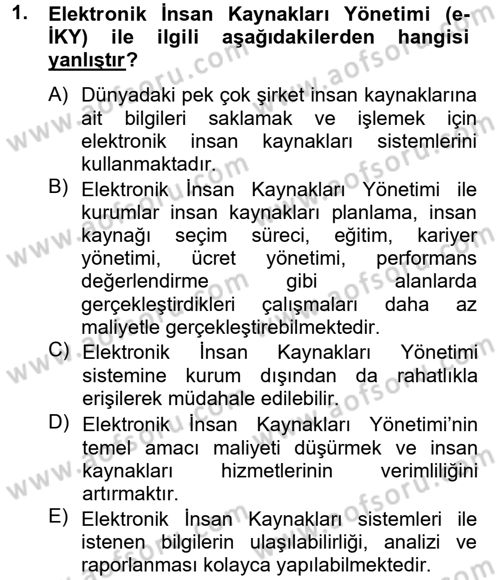Yeni İletişim Teknolojileri Dersi 2013 - 2014 Yılı Tek Ders Sınav Soruları 1. Soru