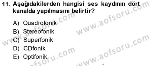 Yeni İletişim Teknolojileri Dersi 2014 - 2015 Yılı (Vize) Ara Sınav Soruları 11. Soru