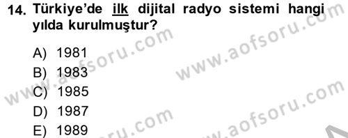 Yeni İletişim Teknolojileri Dersi 2014 - 2015 Yılı (Vize) Ara Sınav Soruları 14. Soru