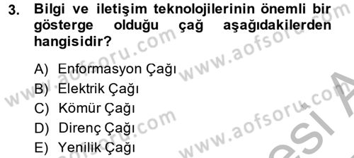 Yeni İletişim Teknolojileri Dersi 2014 - 2015 Yılı (Vize) Ara Sınav Soruları 3. Soru