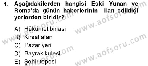 Yeni İletişim Teknolojileri Dersi 2014 - 2015 Yılı (Final) Dönem Sonu Sınav Soruları 1. Soru