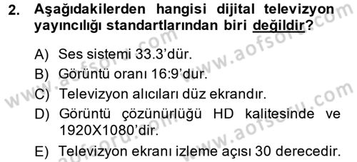 Yeni İletişim Teknolojileri Dersi 2014 - 2015 Yılı (Final) Dönem Sonu Sınavı 2. Soru