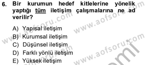 Yeni İletişim Teknolojileri Dersi 2014 - 2015 Yılı (Final) Dönem Sonu Sınav Soruları 6. Soru