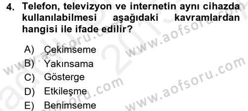Yeni İletişim Teknolojileri Dersi 2015 - 2016 Yılı (Vize) Ara Sınav Soruları 4. Soru
