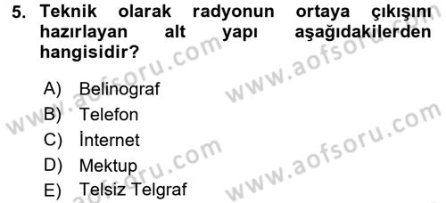 Yeni İletişim Teknolojileri Dersi 2015 - 2016 Yılı (Vize) Ara Sınav Soruları 5. Soru