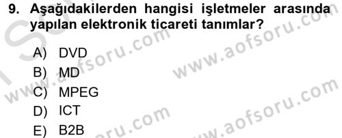 Yeni İletişim Teknolojileri Dersi 2015 - 2016 Yılı (Final) Dönem Sonu Sınav Soruları 9. Soru
