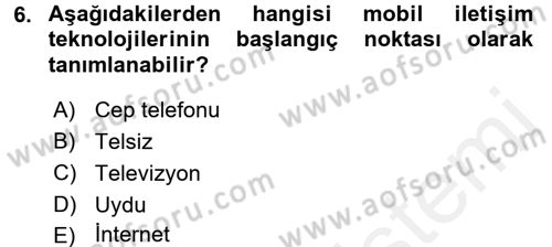 Yeni İletişim Teknolojileri Dersi 2015 - 2016 Yılı Tek Ders Sınav Soruları 6. Soru