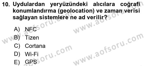 Yeni İletişim Teknolojileri Dersi 2016 - 2017 Yılı 3 Ders Sınav Soruları 10. Soru