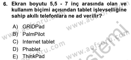 Yeni İletişim Teknolojileri Dersi 2016 - 2017 Yılı 3 Ders Sınav Soruları 6. Soru