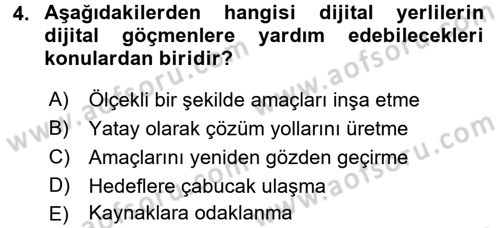 Yeni İletişim Teknolojileri Dersi 2016 - 2017 Yılı (Vize) Ara Sınav Soruları 4. Soru