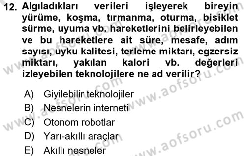 Yeni İletişim Teknolojileri Dersi 2016 - 2017 Yılı (Final) Dönem Sonu Sınav Soruları 12. Soru