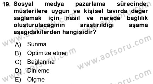 Yeni İletişim Teknolojileri Dersi 2016 - 2017 Yılı (Final) Dönem Sonu Sınav Soruları 19. Soru