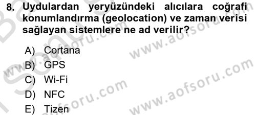 Yeni İletişim Teknolojileri Dersi 2016 - 2017 Yılı (Final) Dönem Sonu Sınav Soruları 8. Soru