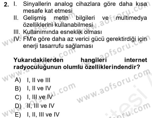 Yeni İletişim Teknolojileri Dersi 2017 - 2018 Yılı 3 Ders Sınav Soruları 2. Soru